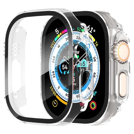 Husa pentru Apple Watch Ultra / Ultra 2 + Folie - Techsuit Defense360 Pro - Clear