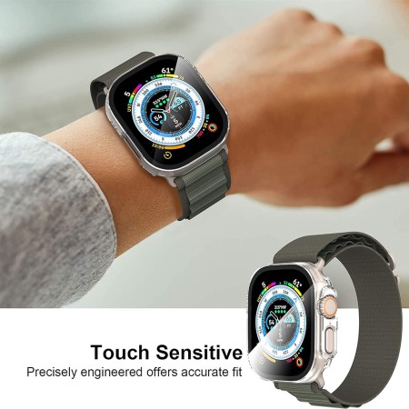 Husa pentru Apple Watch Ultra / Ultra 2 + Folie - Techsuit Defense360 Pro - Clear