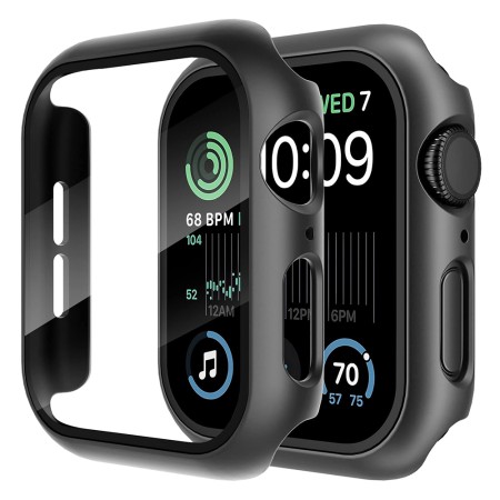 Husa pentru Apple Watch 4 / 5 / 6 / SE (44mm) + Folie - Techsuit Defense360 Pro - Black