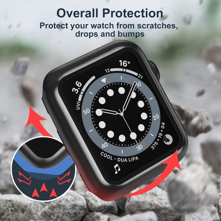 Husa pentru Apple Watch 1 / 2 / 3 (42mm) + Folie - Techsuit Defense360 Pro - Black