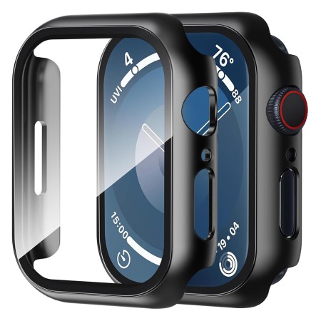 Husa pentru Apple Watch 7 (45mm) + Folie - Techsuit Defense360 Pro - Black