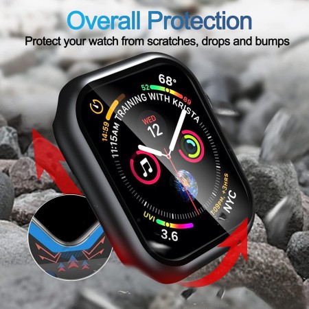 Husa pentru Apple Watch 7 (45mm) + Folie - Techsuit Defense360 Pro - Black