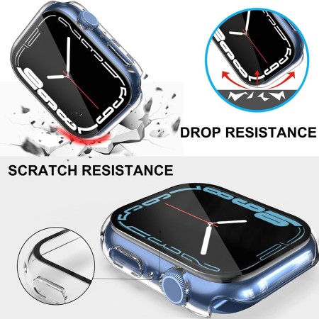 Husa pentru Apple Watch 7 (45mm) + Folie - Techsuit Defense360 Pro - Clear