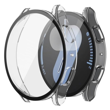 Husa pentru Samsung Galaxy Watch7 (44mm) + Folie - Techsuit Defense360 Pro - Clear