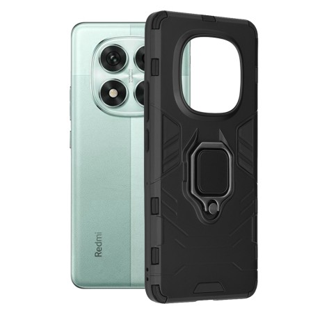 Husa pentru Xiaomi Redmi Note 14 Pro - ATT Ring, tip Suport, Negru