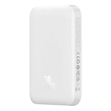 Baterie Externa USB-C, MagSafe, 6000mAh, 20W - Baseus Magnetic Mini Air (P10059002223-00) - White