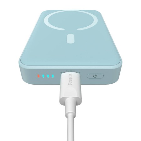 Baterie Externa USB-C, MagSafe, 10000mAh, 20W - Baseus Magnetic Mini (PPCX110103) - Bleu