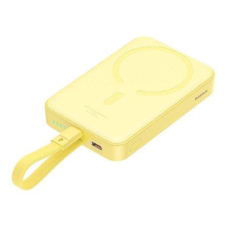 Acumulator Extern MagSafe, USB-C, 10000mAh, 20W - Baseus Magnetic Mini (P10022109Y23-00) - Yellow