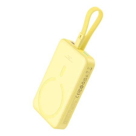 Acumulator Extern MagSafe, USB-C, 10000mAh, 20W - Baseus Magnetic Mini (P10022109Y23-00) - Yellow