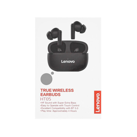 Casti Bluetooth TWS Lenovo HT05, Black