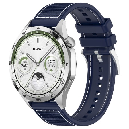 Curea pentru Samsung Galaxy Watch 4/5/Active 2, Huawei Watch GT 3 (42mm)/GT 3 Pro (43mm) - Techsuit Watchband (W051) - Dark Blue