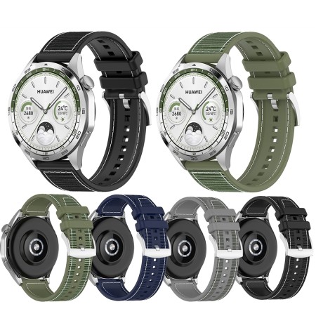 Curea pentru Huawei Watch GT 2 (46mm)/GT 2 Pro/GT 3 Pro (46mm)/Ultimate, Xiaomi Watch S1 - Techsuit Watchband (W051) - Green