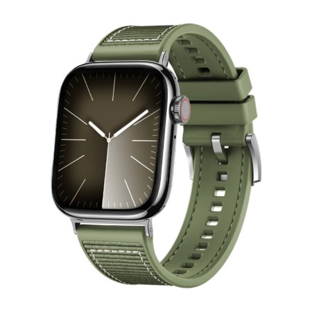 Curea pentru Apple Watch 1/2/3/4/5/6/7/8/9/SE/SE 2/Ultra/Ultra 2 (42/44/45/49mm) - Techsuit Watchband (W051) - Green