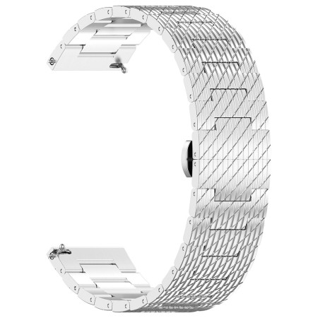 Curea pentru Samsung Galaxy Watch 4/5/Active 2, Huawei Watch GT 3 (42mm)/GT 3 Pro (43mm) - Techsuit Watchband (W052) - Silver