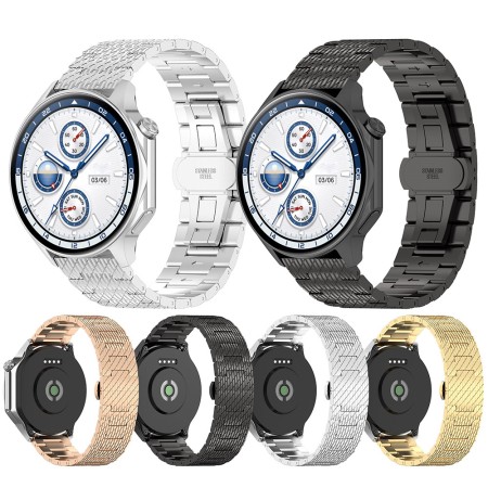 Curea pentru Samsung Galaxy Watch 4/5/Active 2, Huawei Watch GT 3 (42mm)/GT 3 Pro (43mm) - Techsuit Watchband (W052) - Silver