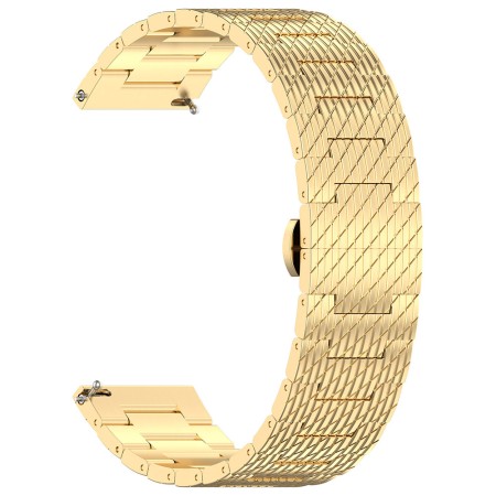 Curea pentru Samsung Galaxy Watch 4/5/Active 2, Huawei Watch GT 3 (42mm)/GT 3 Pro (43mm) - Techsuit Watchband (W052) - Gold