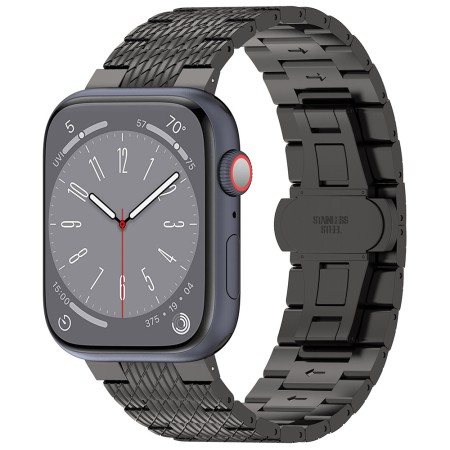 Curea pentru Apple Watch 1/2/3/4/5/6/7/8/9/SE/SE 2 (38/40/41mm) - Techsuit Watchband (W052) - Black