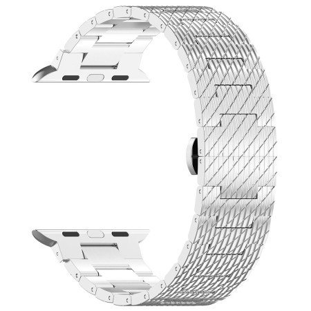 Curea pentru Apple Watch 1/2/3/4/5/6/7/8/9/SE/SE 2 (38/40/41mm) - Techsuit Watchband (W052) - Silver