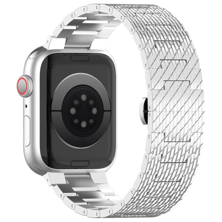 Curea pentru Apple Watch 1/2/3/4/5/6/7/8/9/SE/SE 2 (38/40/41mm) - Techsuit Watchband (W052) - Silver