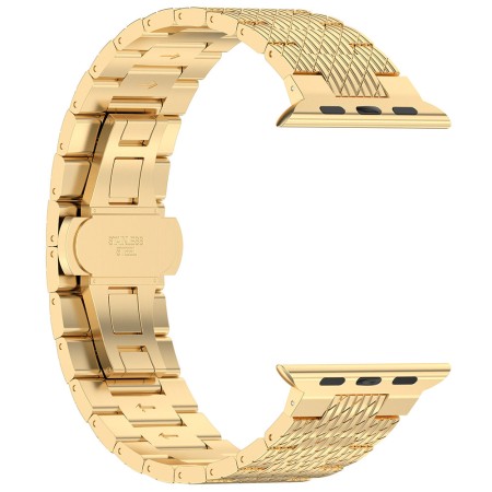 Curea pentru Apple Watch 1/2/3/4/5/6/7/8/9/SE/SE 2 (38/40/41mm) - Techsuit Watchband (W052) - Gold