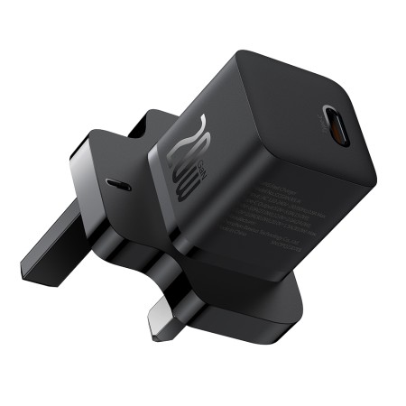 Incarcator Type-C cu Plug UK, Quick Charge 20W - Baseus (P10110907113-00) - Black