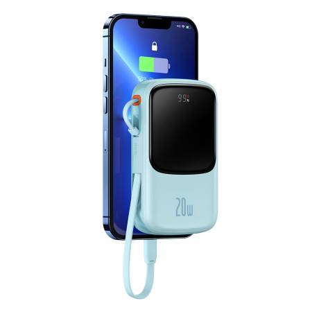 Baterie Externa 2x Lightning, Type-C, USB, 20000mAh, 20W - Baseus Qpow Pro (PPQD030003) - Blue