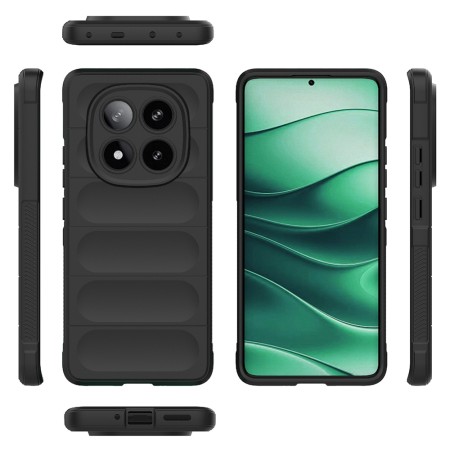 Husa Antisoc pentru Xiaomi Redmi Note 14 Pro - Margini Anti-Alunecare - Shield - Negru