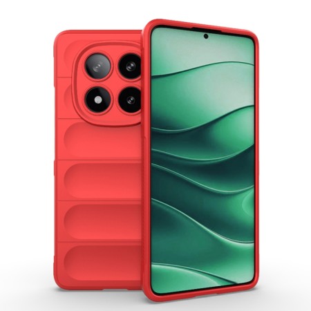 Husa Antisoc pentru Xiaomi Redmi Note 14 Pro - Margini Anti-Alunecare - Shield - Red