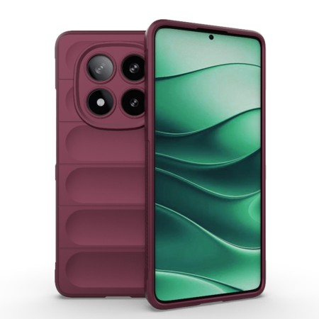 Husa Antisoc pentru Xiaomi Redmi Note 14 Pro - Margini Anti-Alunecare - Shield - Bordeaux