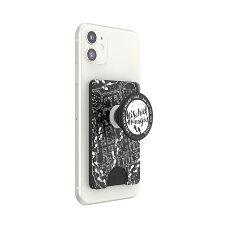 Portofel pentru telefon PopSockets PopWallet Mischief Managed Marauder's Map