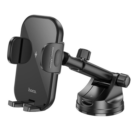 Suport Bord / Parbriz pentru Telefon, 15W - Hoco Journey (HW5) - Black