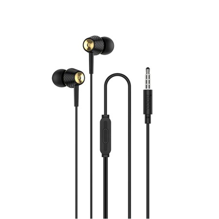 Casti Jack cu Microfon, 1.2m - Hoco Graceful (M70) - Black