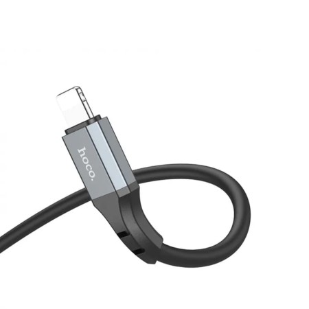 Cablu de Date USB la Lightning, 2.4A, 3m - Hoco Honest (X92) - Black