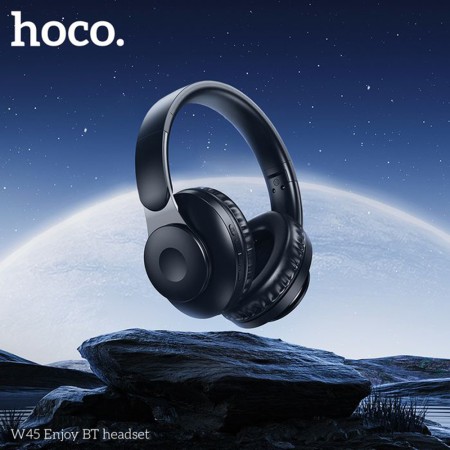 Casti Bluetooth Wireless - Hoco Enjoy (W45) - Black