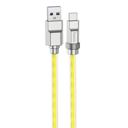 Cablu USB to Type-C PD100W, 1m - Hoco Solid (U113) - Gold