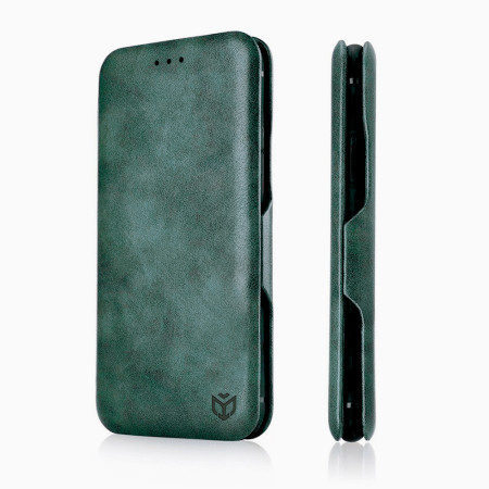 Husa tip carte pentru Xiaomi 14 Ultra, Techsuit, Inchidere Magnetica, Green