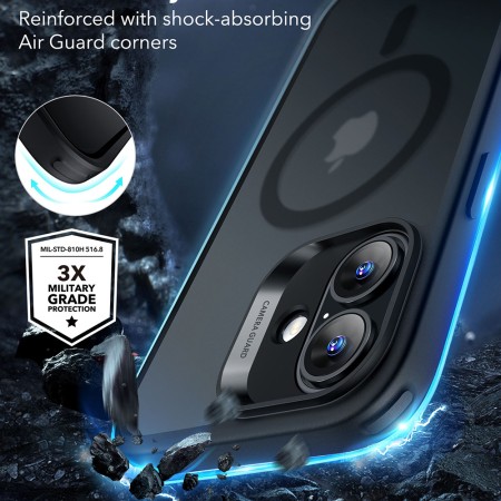 Husa pentru iPhone 16 - ESR Classic Hybrid HaloLock - Frosted Black