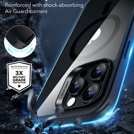 Husa pentru iPhone 16 Pro - ESR Classic Hybrid HaloLock - Clear Black