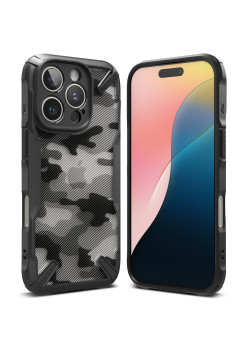 Husa pentru iPhone 16 Pro Max - Ringke Fusion X Design - Camo Black