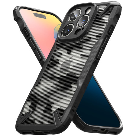 Husa pentru iPhone 16 Pro Max - Ringke Fusion X Design - Camo Black