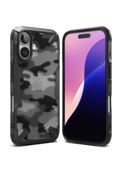 Husa pentru iPhone 16 Plus - Ringke Fusion X Design - Camo Black