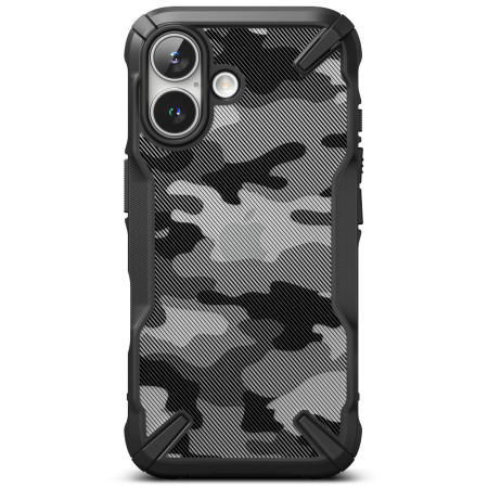 Husa pentru iPhone 16 - Ringke Fusion X Design - Camo Black