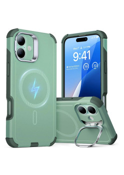 Husa pentru iPhone 16 - ESR Cyber Armor Kickstand - Green