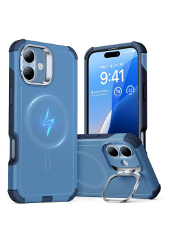 Husa pentru iPhone 16 - ESR Cyber Armor Kickstand - Blue