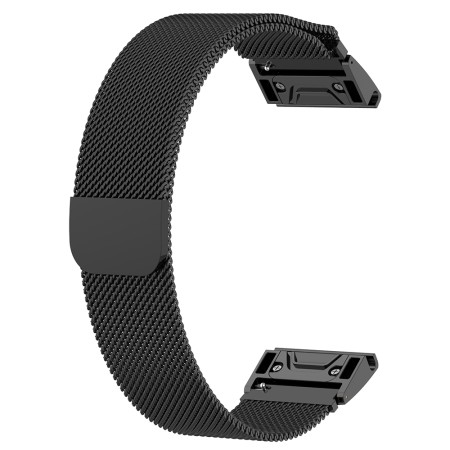 Curea pentru Garmin Fenix 3/3 HR/5X/5X Plus/6X/6X Pro/7X/7X Pro Solar - Techsuit Watchband QuickFit 26mm (W009) - Black