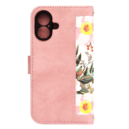 Husa FlipCraft pentru iPhone 16 - Protectie 360, Design Floral, Sweetheart Pink