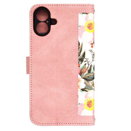 Husa FlipCraft pentru iPhone 16 Plus - Protectie 360, Design Floral, Sweetheart Pink