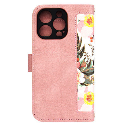 Husa FlipCraft pentru iPhone 16 Pro - Protectie 360, Design Floral, Sweetheart Pink