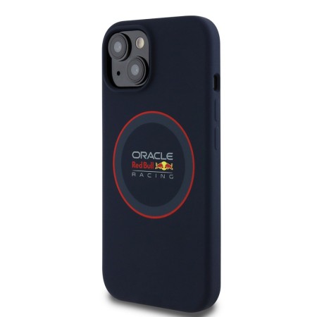 Husa pentru iPhone 15 - Red Bull Racing Silicone Red Ring MagSafe (RBHMP15S24SIILVR) - Navy