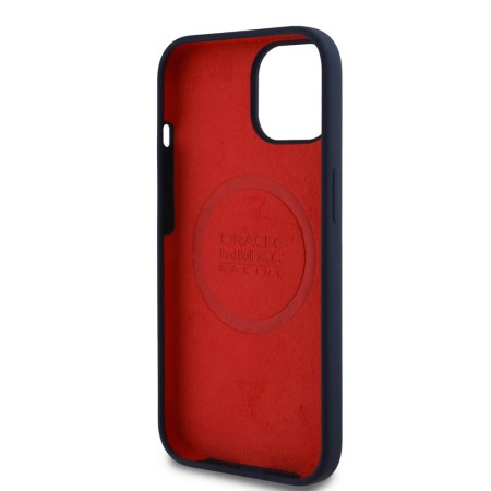 Husa pentru iPhone 15 - Red Bull Racing Silicone Red Ring MagSafe (RBHMP15S24SIILVR) - Navy